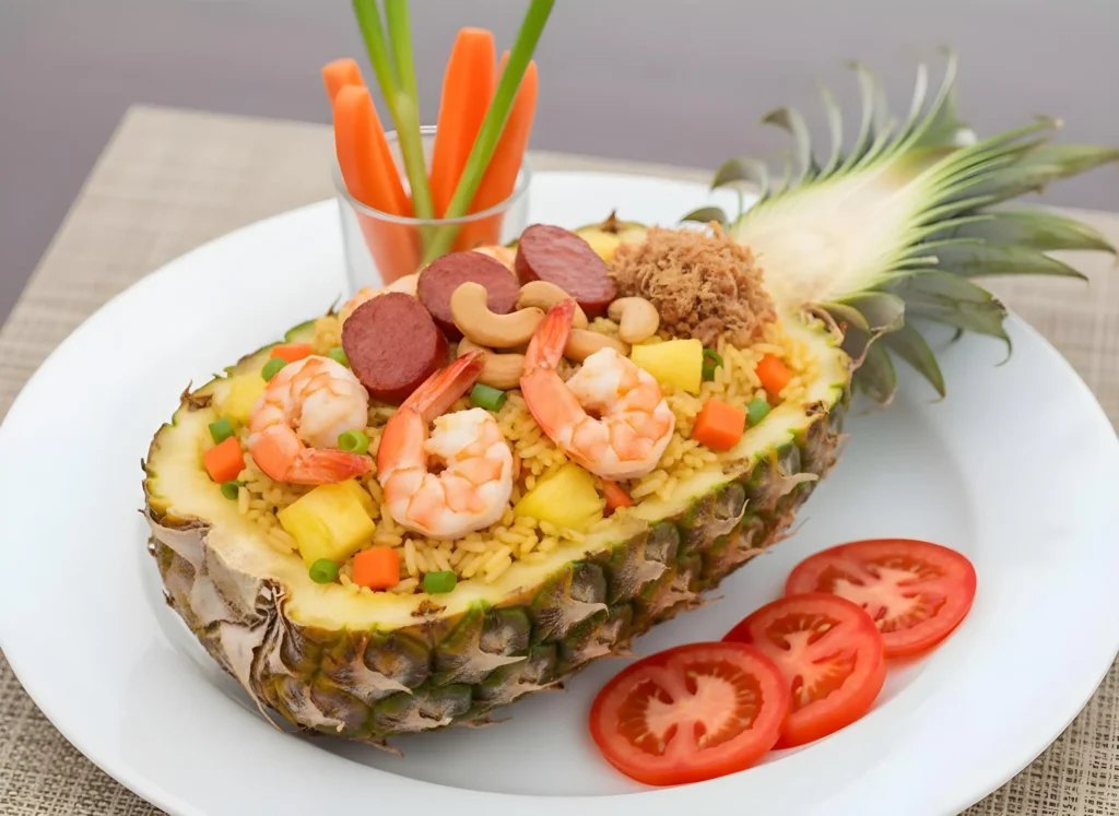 ข้าวผัดสับปะรด (Khao Phad Saparot) 1 freepik_edit_A-highangle-closeup-shot-features-a-pineapple-fill (Web H)